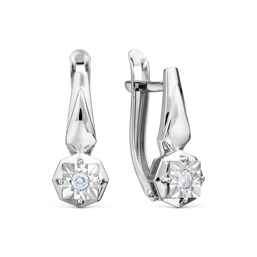 

Серьги с бриллиантами Линии Любви, Серьги Т305629935