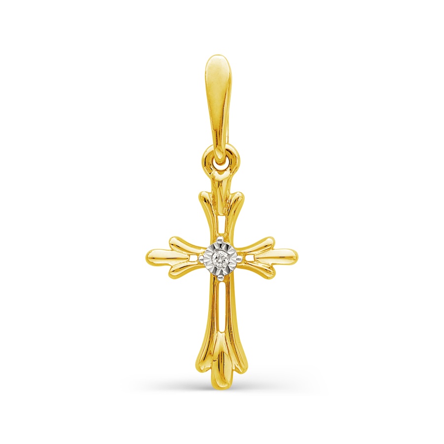 

Крестик с бриллиантом Линии Любви