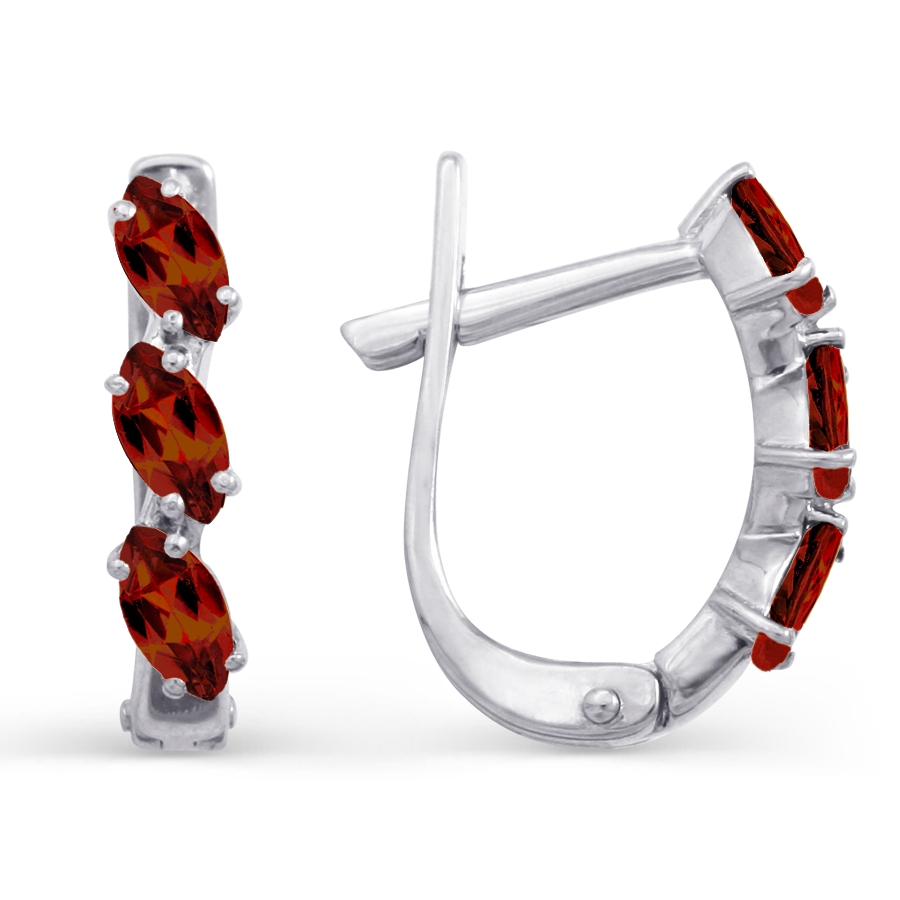 

Серьги с гранатами Линии Любви, Серьги Т301022186