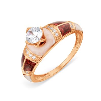 

Кольцо с эмалью и Swarovski Zirconia Линии Любви, Кольцо Т157018467