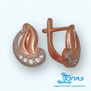 

Серьги с фианитами Линии Любви, Серьги Т14202412