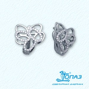 

Серьги с фианитами Линии Любви, Серьги Т33202865