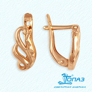 

Серьги из красного золота Линии Любви