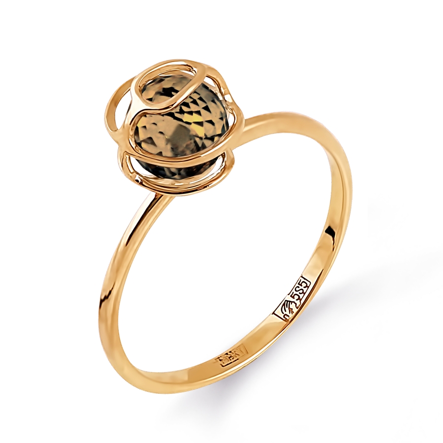 

Кольцо с раухтопазом Линии Любви