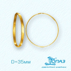 

Серьги конго из желтого золота Линии Любви, Серьги Т900621385