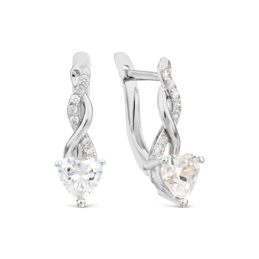 

Серьги с Swarovski Zirconia Линии Любви, Серьги Т307027978