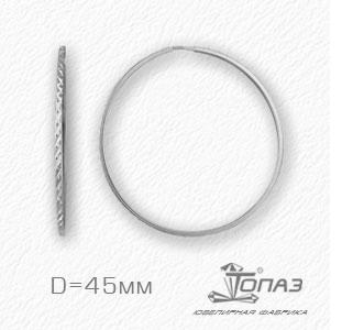 

Серьги конго из белого золота Линии Любви