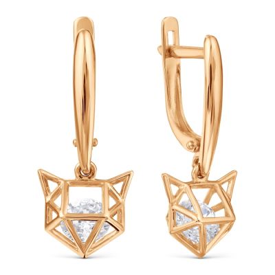 

Серьги с Swarovski Zirconia Линии Любви, Серьги Т10702Б329