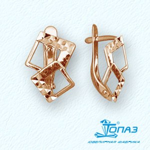 

Серьги из красного золота Линии Любви, Серьги Т10062765