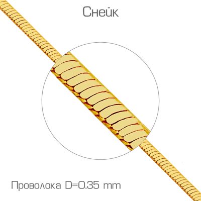 Цепочка из желтого золота Линии Любви от Линии Любви