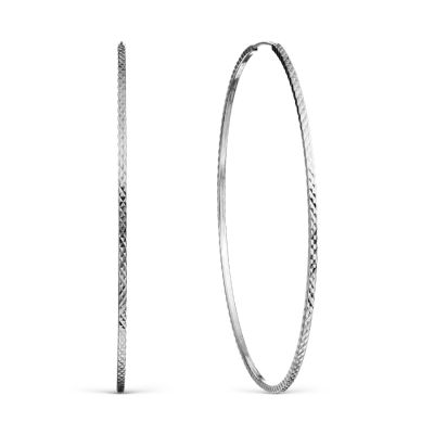 

Серьги конго из белого золота Линии Любви, Серьги Т300629489