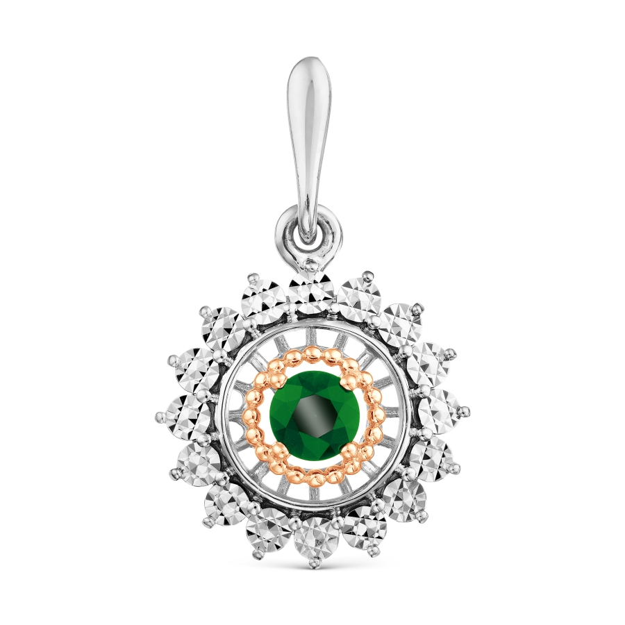 

Подвеска с изумрудом Линии Любви