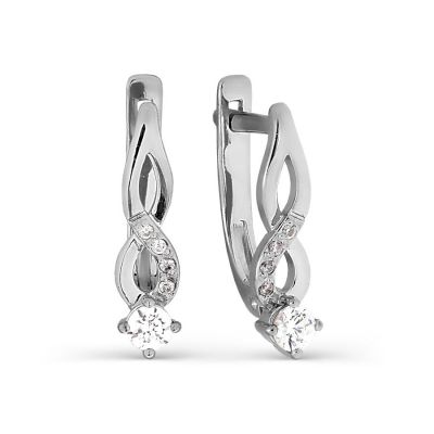 

Серьги с Swarovski Zirconia Линии Любви, Серьги Т302026352