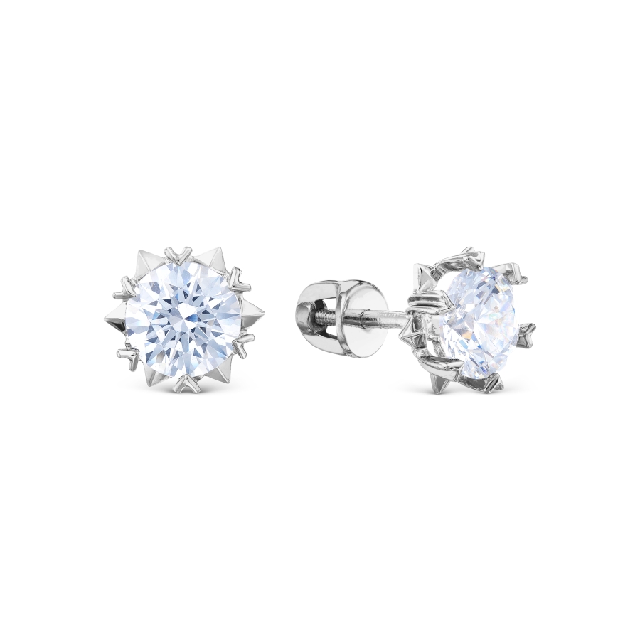 

Серьги с Swarovski Zirconia Линии Любви, Серьги Т302028634