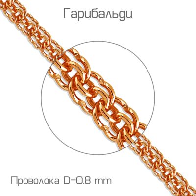 

Цепочка из красного золота Линии Любви, Цепь ЦГР00510080