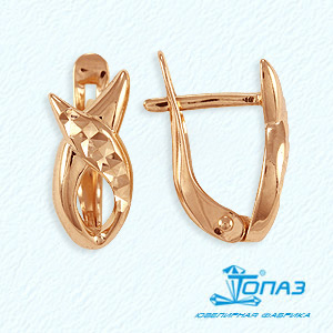 

Серьги из красного золота Линии Любви, Серьги Т10062487