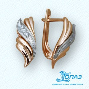 

Серьги с фианитами Линии Любви, Серьги Т14202524