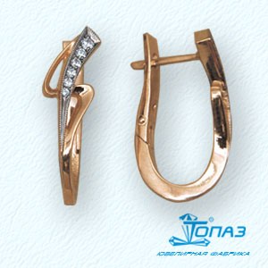 

Серьги с фианитами Линии Любви, Серьги Т14202258