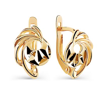 

Серьги из красного золота Линии Любви, Серьги Т10062749