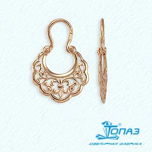 

Серьги из красного золота Линии Любви, Серьги Т100022996