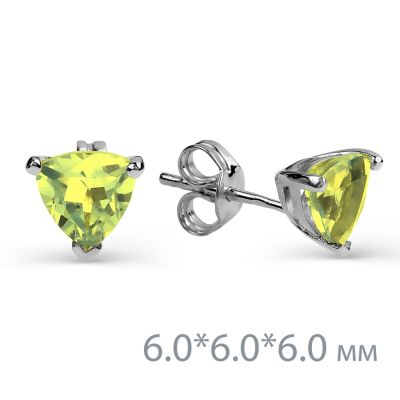 

Серьги с хризолитами Линии Любви, Серьги Т301023129