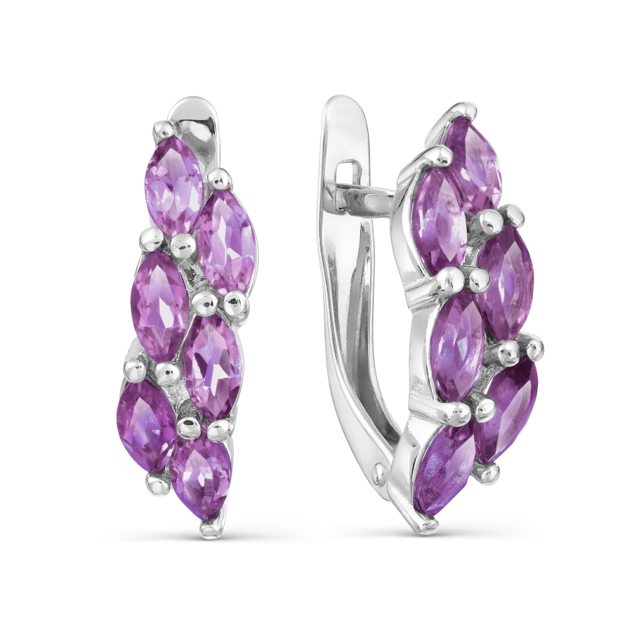 

Серьги с аметистами Линии Любви