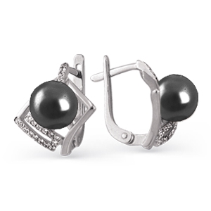 

Серьги из белого золота Линии Любви, Серьги Т308021898