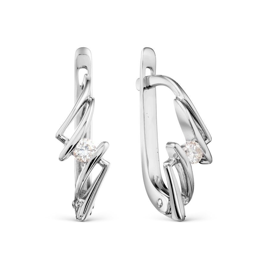 

Серьги с фианитами Линии Любви