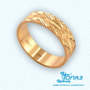 

Кольцо обручальное из красного золота Линии Любви, Кольцо Т100611408