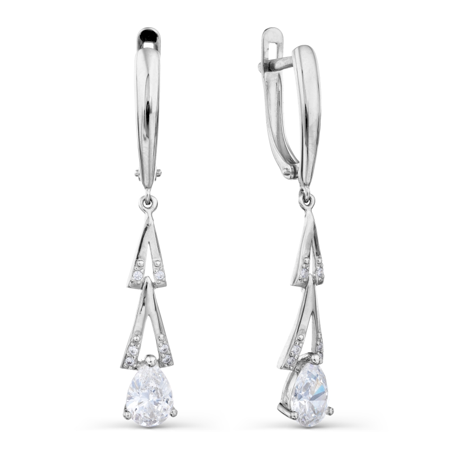 

Серьги с Swarovski Zirconia Линии Любви