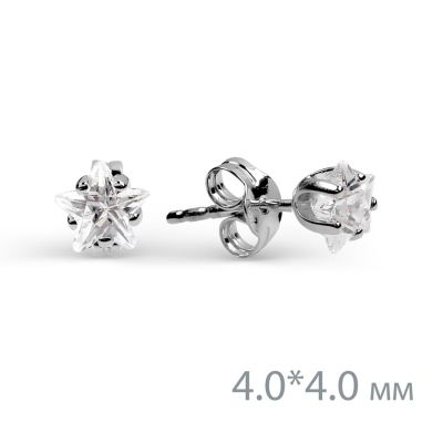 

Серьги с фианитами Линии Любви, Серьги Т302022730