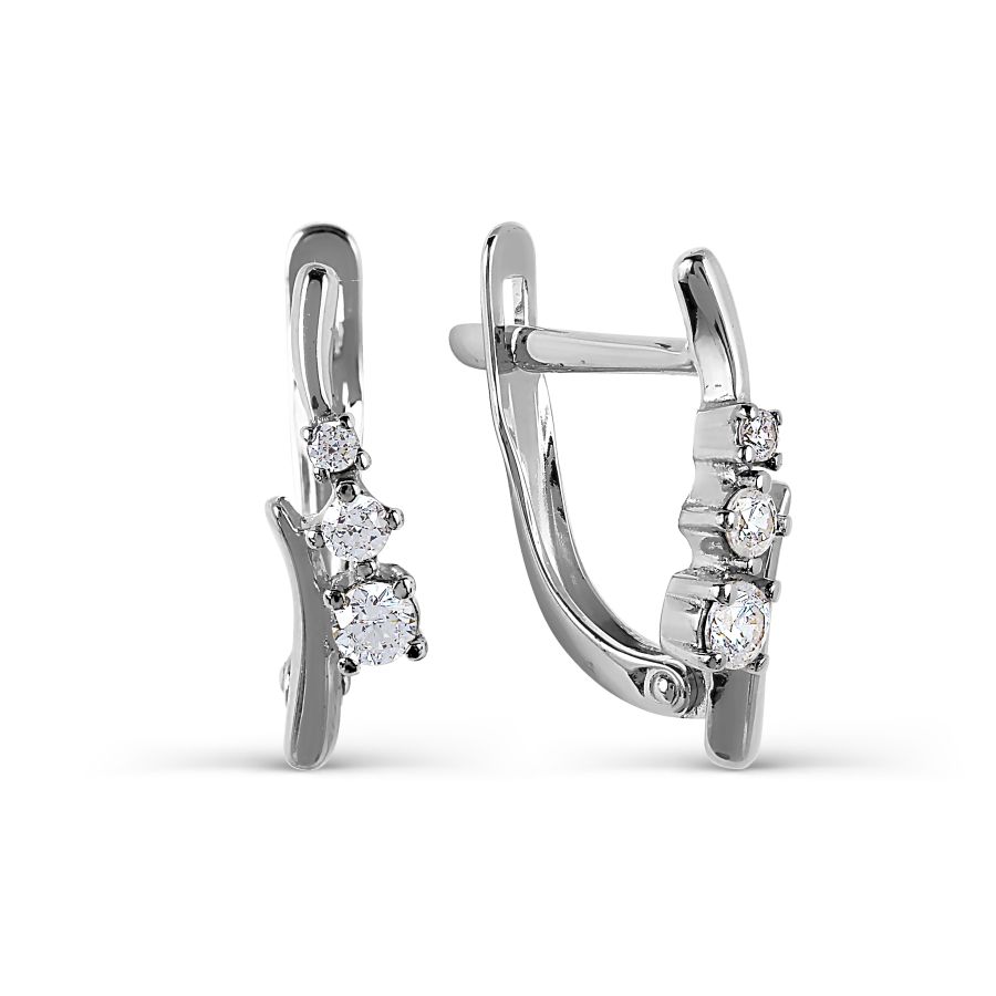 

Серьги с Swarovski Zirconia Линии Любви, Серьги Т307027341