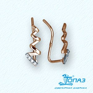 

Серьги с фианитами Линии Любви, Серьги Т14202834