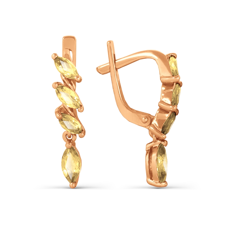 

Серьги с цитринами Линии Любви