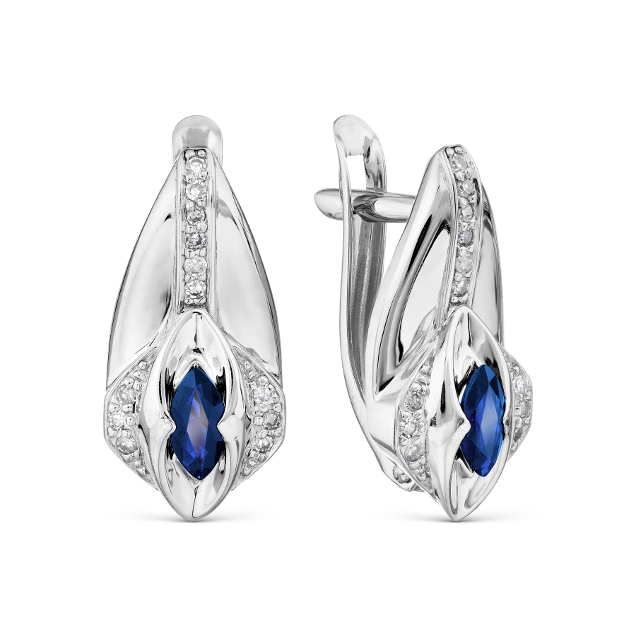 

Серьги с сапфирами и бриллиантами Линии Любви, Серьги Т306029757-01