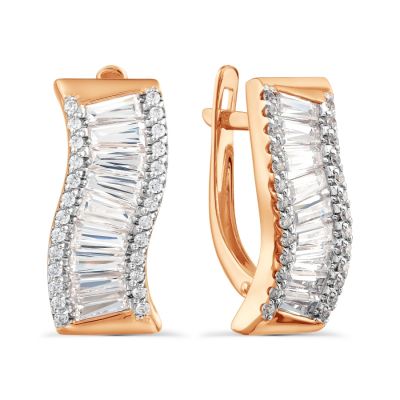 

Серьги с Swarovski Zirconia Линии Любви, Серьги Т142028202
