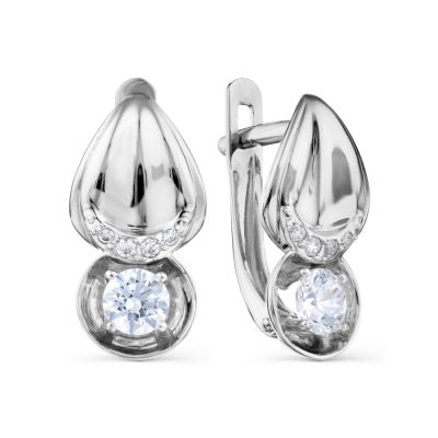 

Серьги с Swarovski Zirconia Линии Любви, Серьги Т307028949