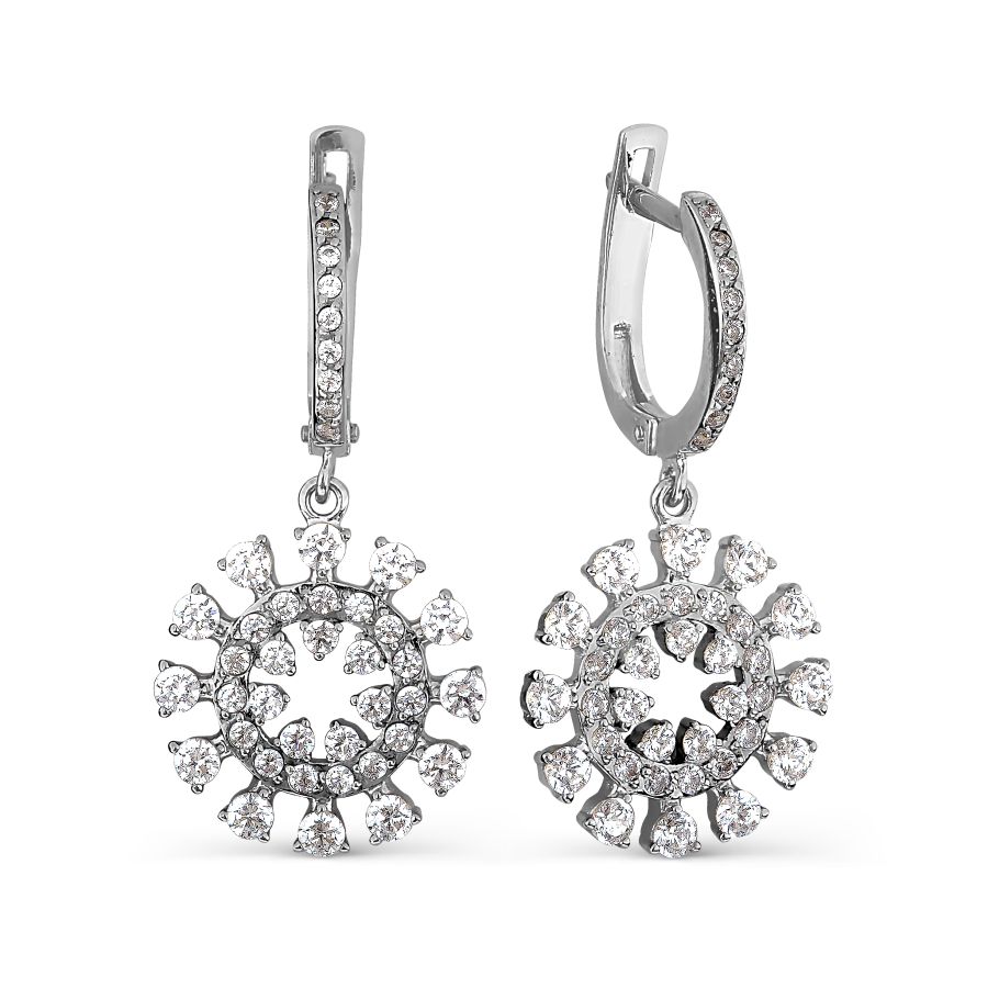 

Серьги с Swarovski Zirconia Линии Любви, Серьги Т307027238