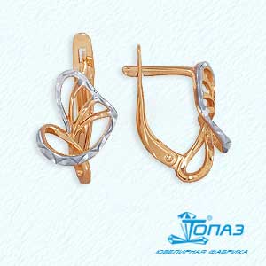 

Серьги из красного золота Линии Любви, Серьги Т140623365