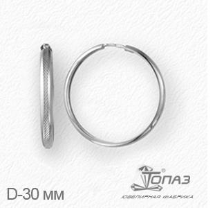 

Серьги конго из белого золота Линии Любви