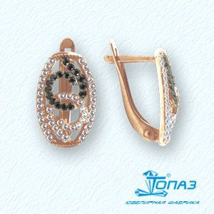 

Серьги с фианитами Линии Любви, Серьги Т142021069