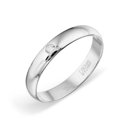 

Кольцо обручальное с бриллиантом Линии Любви, Кольцо Т30101324