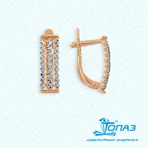 

Серьги из красного золота Линии Любви, Серьги Т140623179