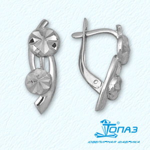 

Серьги из белого золота Линии Любви, Серьги Т30062819