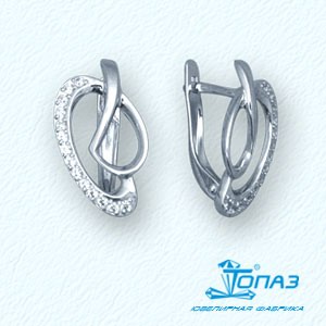 

Серьги с фианитами Линии Любви, Серьги Т30202775
