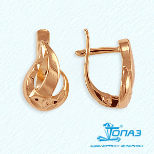 

Серьги из красного золота Линии Любви