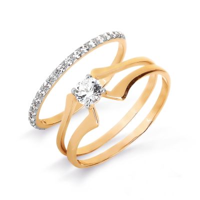 

Кольцо с Swarovski Zirconia Линии Любви, Кольцо Т147017155-1