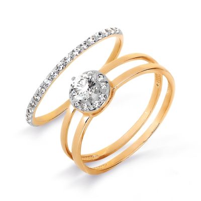 

Кольцо с Swarovski Zirconia Линии Любви, Кольцо Т147017153-1