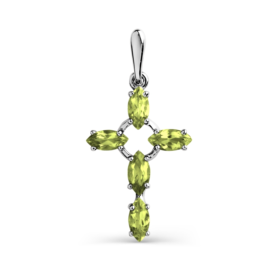 

Крестик с хризолитами Линии Любви, Крестики Т30306453