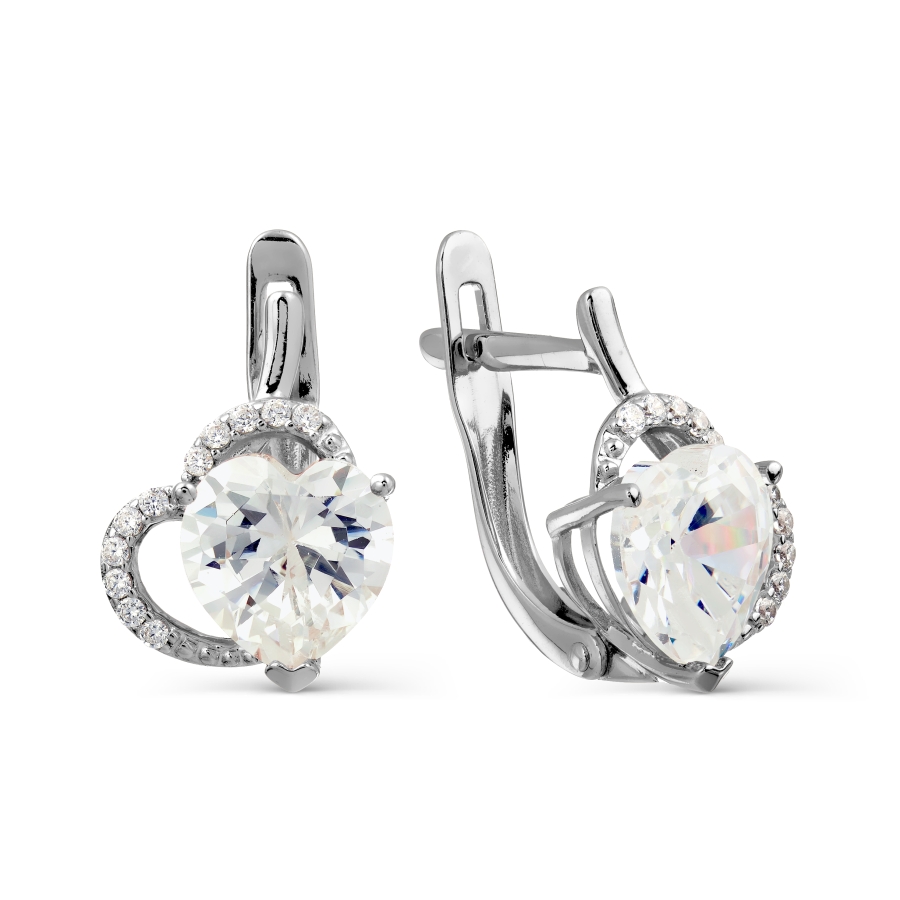 

Серьги с фианитами Линии Любви